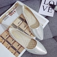 thumbnail image 4 of Women Flat Shoes Snakeskin Leather Pointed Toe Flats Sparkly Comfort Dress Ballet Flat Lightweight Slip on Loafers, 4 of 6