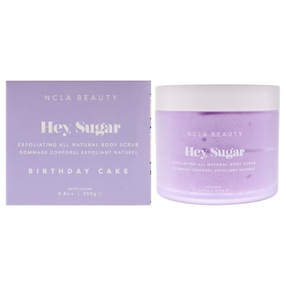 Exfoliante corporal totalmente natural Hey Sugar - Pastel de cumpleaños de NCLA para mujeres - 8.8 oz