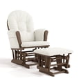 thumbnail image 2 of Storkcraft Hoop Glider and Ottoman - Hazelnut and Ivory Boucle, 2 of 11