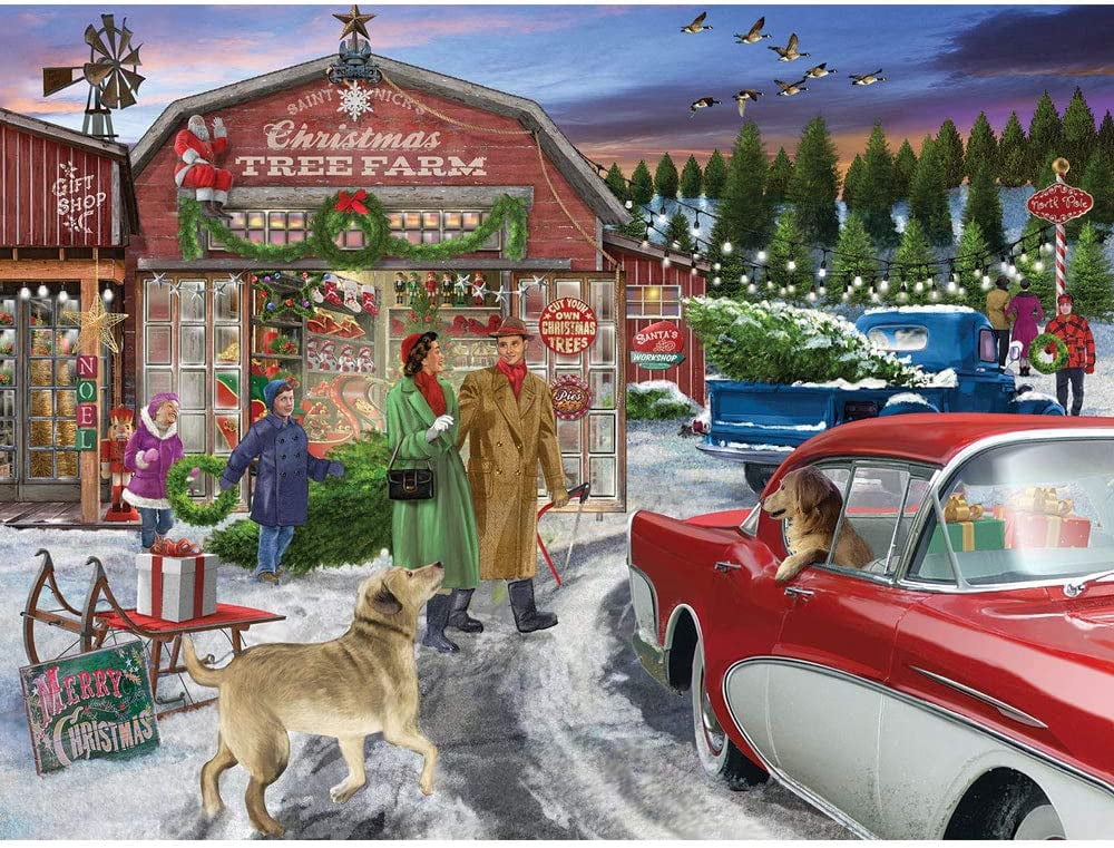 Bits & Pieces 3-Pack 500-Piece Home for the Holidays Jigsaw Puzzles, 18×24″