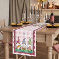 thumbnail image 2 of Table Runners 70 Inches Long Dress Scarves, Gnomes Easter Farmhouse Coffee/Dining/Kitchen Table Decor, Holiday Table Runner, Eggs Tulips Spring Floral Pink Plaid 13x70 Inch, 2 of 9
