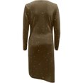 thumbnail image 3 of Vestido tubo para mujer, vestido de noche corto, abertura lateral, dobladillo irregular, vestido de cóctel, vestido mini sexy con escote en V profundo, vestido de fiesta de manga larga,, 3 of 5