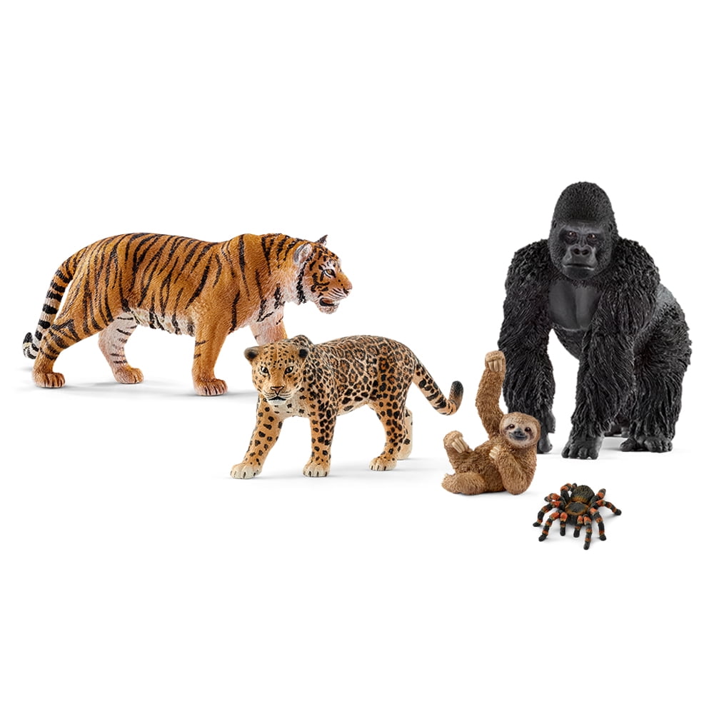 Schleich Wild Life, Jungle Animals for Kids Ages 3+, 5-Piece Wild Animal  Toy Set 