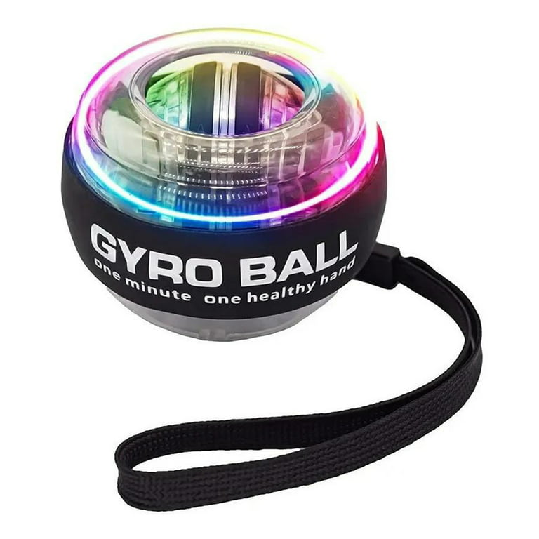 Wrist Gyro Ball, Wrist Trainer Exercises Power Ball Wrist with LED Lights,  Forearm Strengthener Essential Push-Start Spinner Gyro Ball for Wrist