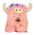 thumbnail image 3 of Muñeca de Ganado de Pelo Largo de Felpa perfecl Artesanías de Ganado Decoración de Felpa de Ganado para Sala de Estar Rosa, 3 of 8