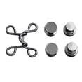 thumbnail image 2 of Nail-Free Button Adjustable Waist Extender Set Replacement Buckle Black, 2 of 7