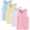4 Pack, variant on 2-8 Years Girls' Ribbed Tank Top Set of 4, Comfortable and Stretchy Sleeveless Undershirts in Essential Solid Colors for Kids' Wardrobe
