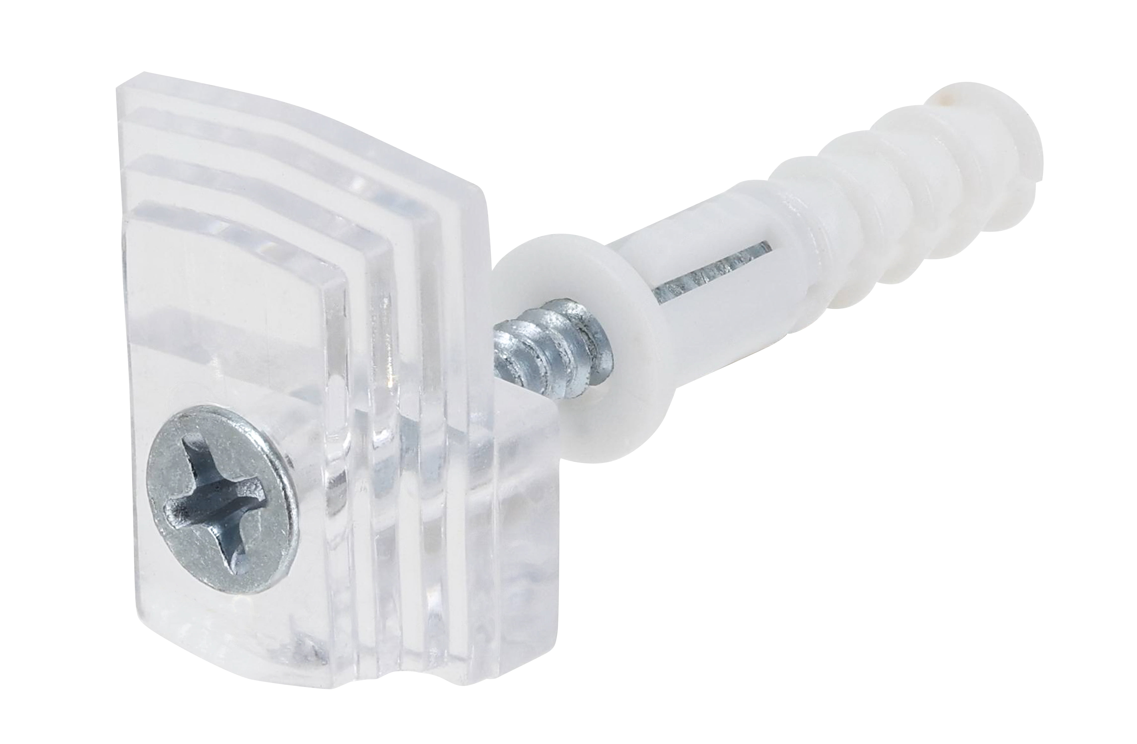 (3 pack) Ook Mirror Holders for 1/4" Depth, 20 lbs, Acrylic, Clear, Clear, 8 pack