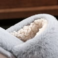 thumbnail image 3 of Scuff Slippers for Women Soft Plush Winter Warm Casual Indoor Home Nonslip Slides Slip on Bedroom House Shoes Grey 6.5, 3 of 6