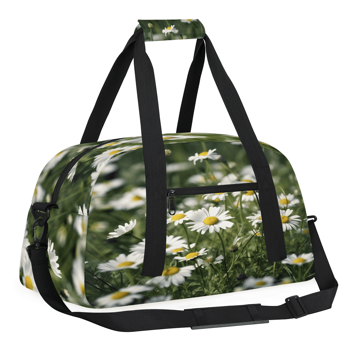Herdesigns Daisy Sports Duffle Bag for Women & Men, Floral Gym Bag Dance Bag Overnight Bag Carry On Weekender Travel Bag