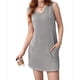 thumbnail image 1 of V Neck Sleeveless Sundresses Light Grey L, 1 of 5