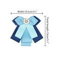 thumbnail image 2 of INSPIRE CHIC Women's Bowknot Ribbon Bow Brooch Elegant Blue Pin Bow Tie for Wedding Ceremony Blue Collar Flower, 2 of 4