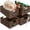 Brown, variant on 13x12x5in 4 Pack Handwoven Water Hyacinth Storage Baskets, Pantry Organizer Bins with Chalkboard Labels & Chalk Marker ﻿