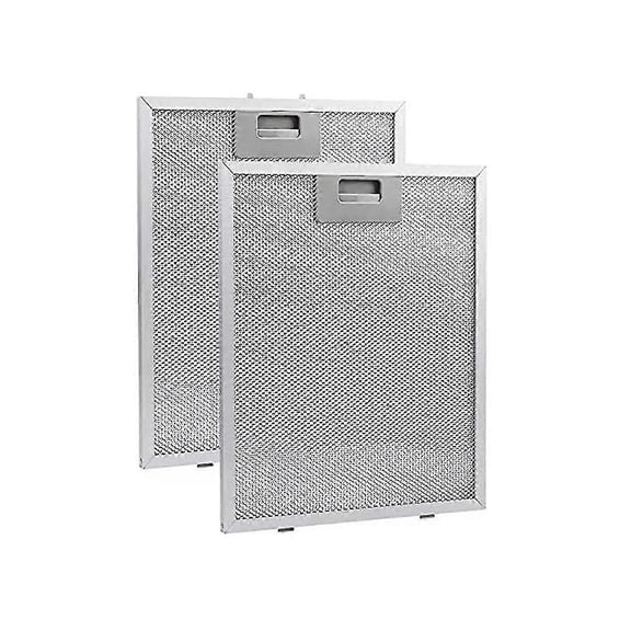 2pcs Range Hood Filter Cooker Hood Grease Filter Kitchen Extractor Ventilation Aluminum Vacuum Cleaner,300X250X9mm