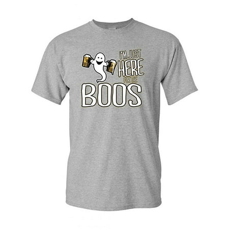 I'm Just Here for the Boos Funny Halloween Drinking Adult DT T-Shirt Tee