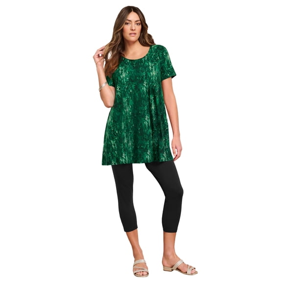 Roaman's Women's Plus Size Cotton Ultimate Scoopneck Swing Tunic