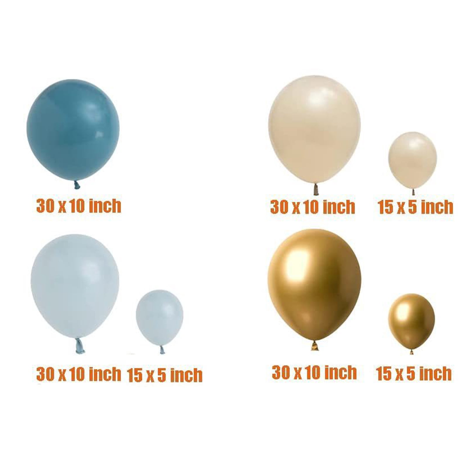 AYYUFE 1 Set Balloon Garland Arch Kit Vintage Blue White Golden Leakproof Thicker Baby Shower Birthday Party Wedding Decoration Latex Balloon Party Supplies