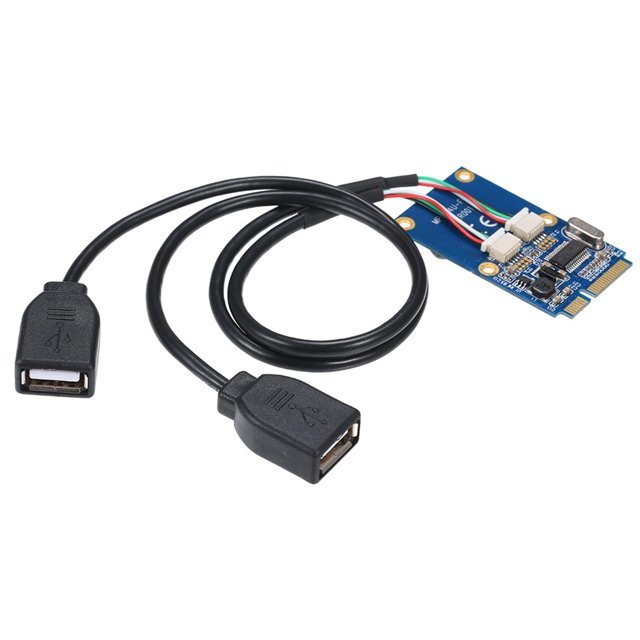 Adaptadora E a USB shamjiam USB 2.0 hembra 5 pines 2 puertos dobles adaptador de tarjeta portátil