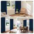 thumbnail image 4 of Cortinas Opacas Joydeco Aislantes Térmicas Azul Marino de 274 cm, 4 of 9