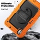 thumbnail image 4 of Funda para iPad Pro de 11 pulgadas (M4) 5.ª generación 2024, funda protectora resistente a los golpes con protector de pantalla, soporte giratorio de 360°, correa para mano/hombro, 4 of 9