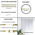 thumbnail image 5 of Small Cafe Curtain Rod Adjustable 24" to 32" Set of 2 Gold Plated, 5 of 5