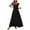 Black, variant on Fmbrln Womens Summer Sleeveless Long Dress Fashion Square Neck Smocked Lace Patchwork A Line Midi Dress Casual Loose Holiday Beach Sundress