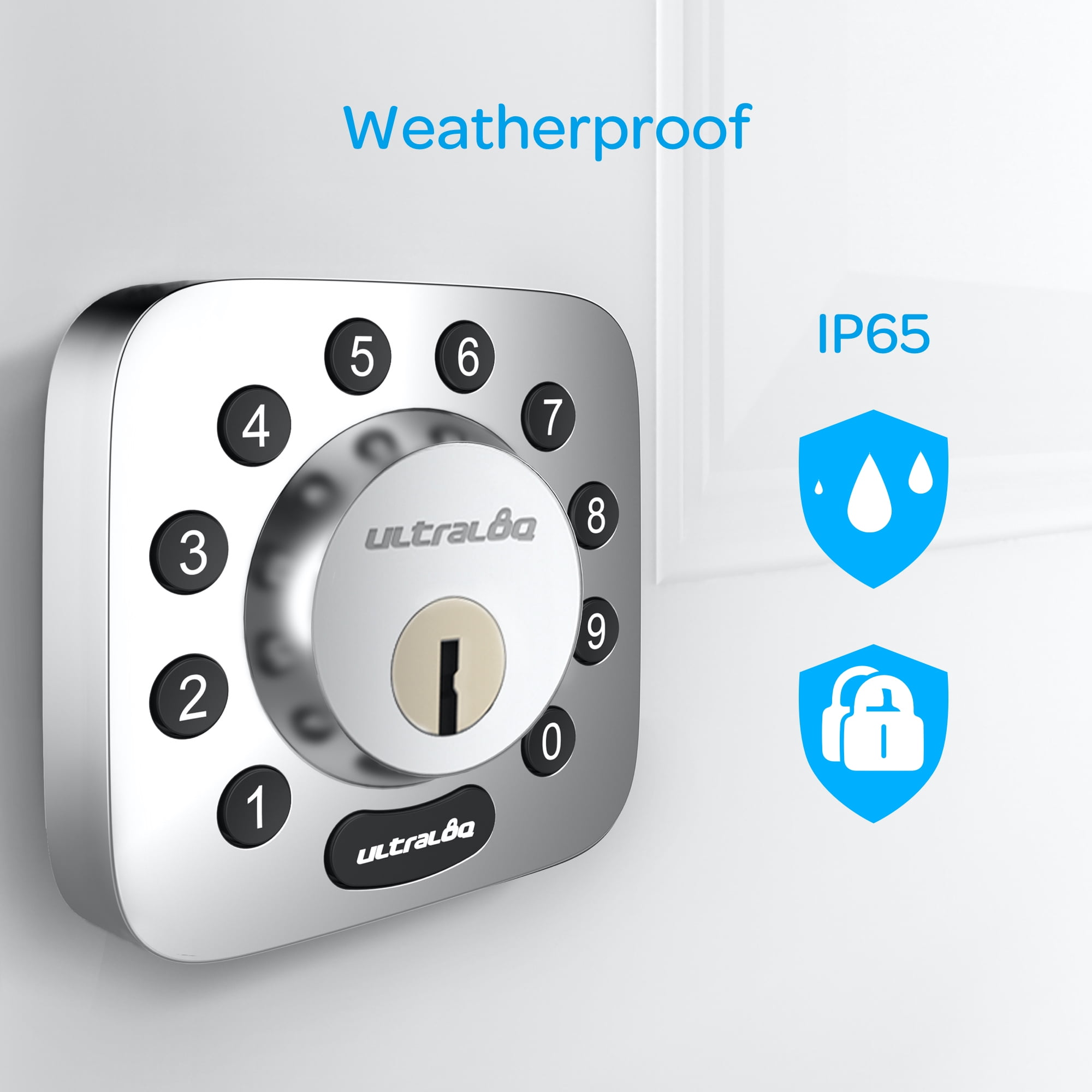 Ultraloq U-Bolt Smart Lock Satin Nickel 5-in-1 Keyless Entry Deadbolt with hardware