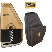 Oscar Schmidt Electric Autoharp w/ Gig Bag, Solid Spruce, Natural Wood, OS120CNE, OS120CNE-AC445
