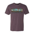 thumbnail image 2 of Wild Bobby Godfidence- Knowing I Can't But He Can Blue and Brown Cheetah Print Inspirational/Christian Men Premium Tri Blend Tee, Vintage Purple, X-Large, 2 of 6