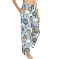 thumbnail image 2 of Sigee Balloon Vintage Print Women's Soft Pajama Pants - Breathable and Comfortable Lounge Sleep Bottoms with Elastic Waistband and Pockets-Small, 2 of 9