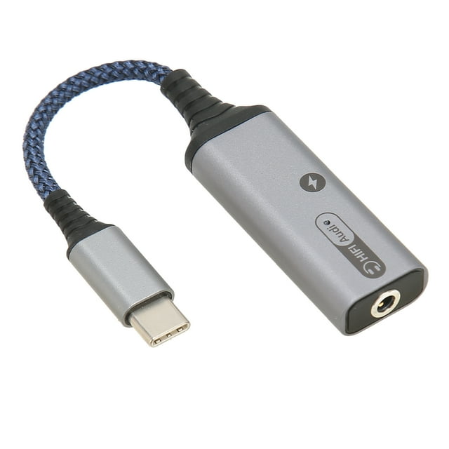 Adaptador de cargador y auriculares USB C a 3,5 mm 2 en 1 Tipo C a conector de audio auxiliar y cable divisor de carga rápida PD 60W