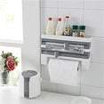thumbnail image 3 of Clearance Under $20 Multi Functional Plastic Wrap Cutter Wall Mounted Kitchen Paper Towel Rack Sliding Tin Foil Partition Box Storage Rack, 3 of 8