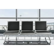 Heavy Duty Office Reception Area Airport Waiting Room Chair 3 Seat Bench Cushion