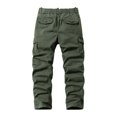 thumbnail image 2 of uikmnh Mens Sweatpants Men's Pants Male Cargo Pants Solid Color Pocket Tether Stretch Solid Color Pants Size:28, 2 of 4
