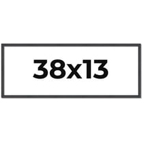 38x13 Rustic Brown Real Wood Picture Frame Width 0.75 inches | Interior Frame Depth 0.5 inches |