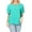 Aqua Green, variant on Women's Casual Flowy Short Flutter Sleeve Round Neck Key Hole Blouse Top