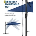thumbnail image 5 of 10'x10' Heavy-Duty Cantilever Patio Umbrella, UV-Resistant Aluminum Offset Sun Shade with 360° Rotation & Adjustable Tilt for Pool, Deck, Backyard, 5 of 6