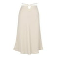thumbnail image 7 of Sngxgn Skirts for Women with Shorts High Waist Pleated Skirts(Beige,M), 7 of 7
