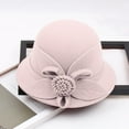 thumbnail image 2 of Clearance! Baberdicy Hat Women's Autumn and Winter Flowers Round Top Casual Fisherman's Basin Cap Small Bowler Hat Bucket Hat, 2 of 3