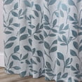 thumbnail image 6 of Superior Blackout Leaves Curtains Set of 2, Light Filtering Rod Pocket Curtain Panel Set, Teal, 26"W x 63"L, 6 of 8