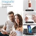 thumbnail image 4 of Magnetic Case for iPhone 12 6.1 inch, Cute Plating Love Hearts Pattern Case Compatible with MagSafe Charger Soft Bumper Shockproof Phone Case Pretty Cover for Women Girls - Heart White, 4 of 14