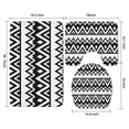 thumbnail image 3 of Black and White Zigzag Pattern Bathroom Rugs Sets 3 Piece,Toilet Cover Set,Absorbent Non Slip Bathroom Mats Sets with U-Shaped Contour Rug Toilet Rug Set, 3 of 5