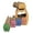 Multi, variant on THE LICKER STORE Kazoku 15.63" Modern Cardboard 5-in-1 Family Cat Cave Scratcher with Catnip and Pull-Out Design, Multi-Colored, CSR1005A