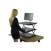 CHANGEdesk Adjustable Standing Desk Converter with Wide Platform and Smooth Height Adjustment, Black (cdm-b)
