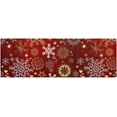 thumbnail image 2 of Kitchen Rugs and Mats Set of 1 Christmas Golden Snowflake Red Kitchen Sink Mat,Non-Slip Area Runner Rug,Washable Floor Mat for Home Dining Room Office 18"x47", 2 of 6