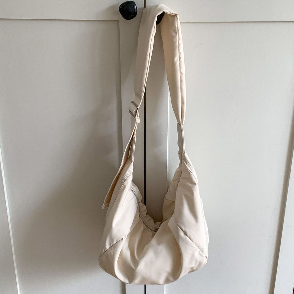 FENOHREFE Simple Fashion Casual Bags Shoulder Bags Solid Color Dumpling Bag Nylon Crossbody Bag Wide Shoulder Straps Trendy Bags