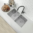 thumbnail image 2 of Stylish Undermount 32" Stainless Steel Double Bowl Kitchen Sink with Grids & Strainers S-301G, 2 of 11