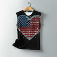 thumbnail image 5 of Frostluinai Patriotic Tank Tops for Women Crew Neck Sleeveless Summer Tanks Vintage Love USA Flag Graphic T Shirts Plus Size Tees, 5 of 5