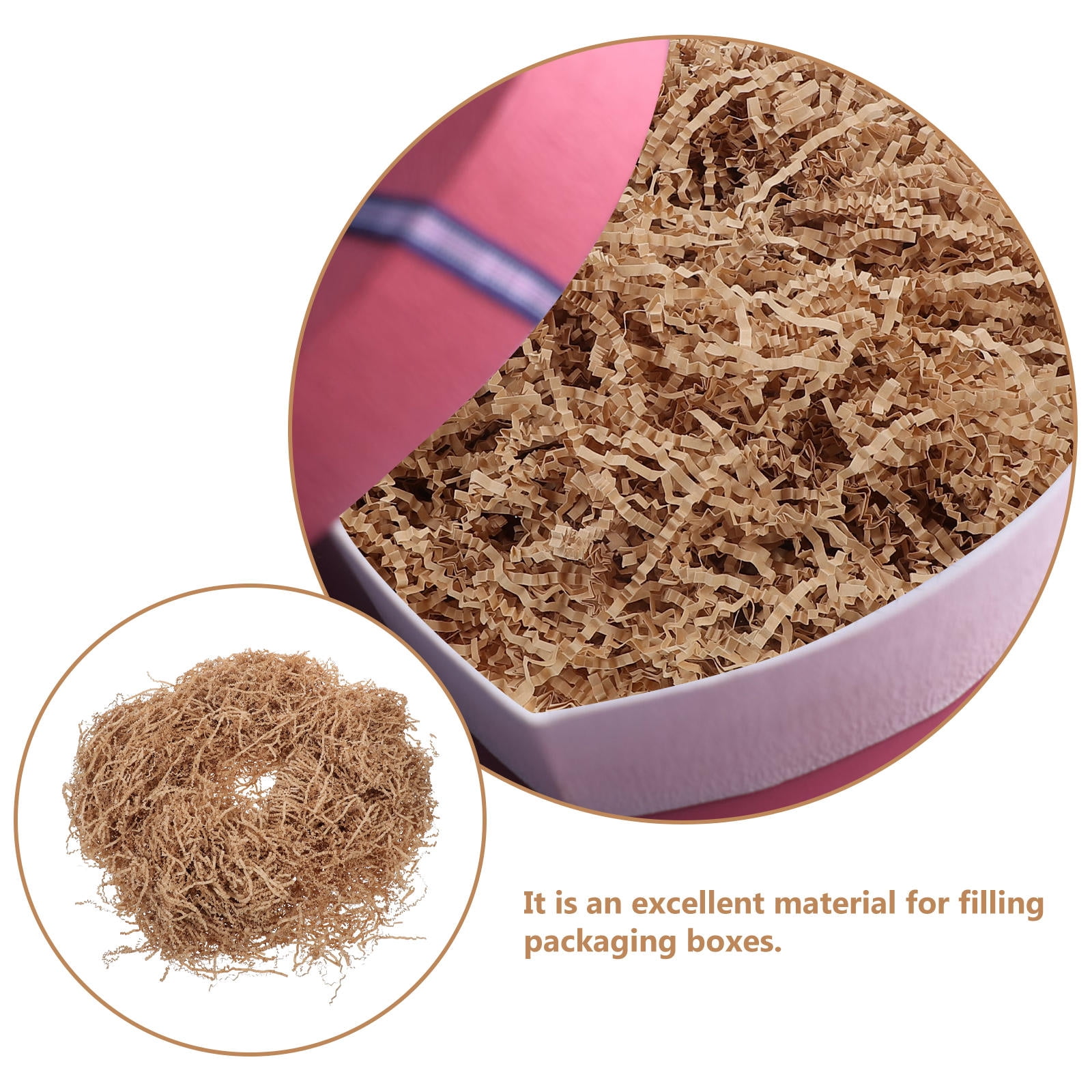 LOLIPPYY Khaki Crinkle Paper Filler 1 Pack for Wedding Decorations and Anniversary Gift Packaging