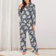 thumbnail image 2 of Fotbe Lilies Flowers Conjunto de Pijama de Manga Larga para Mujer con Estampado, Ropa de Dormir de 2 Piezas, Conjunto de Casa Suave y Cómodo con Bolsillos-Medium, 2 of 7